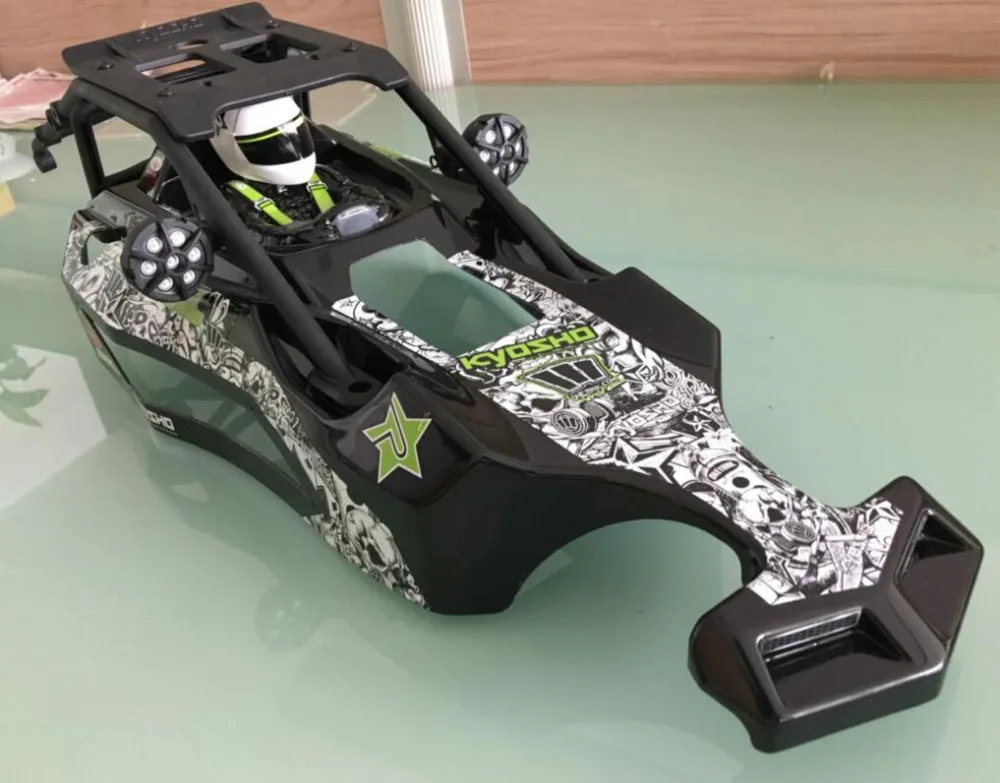 Боди и рулон клетка для Kyosho Scorpion XXL VE Тип 2 1/7 масштаб 2wd Багги Часть # KYO30973T2B |