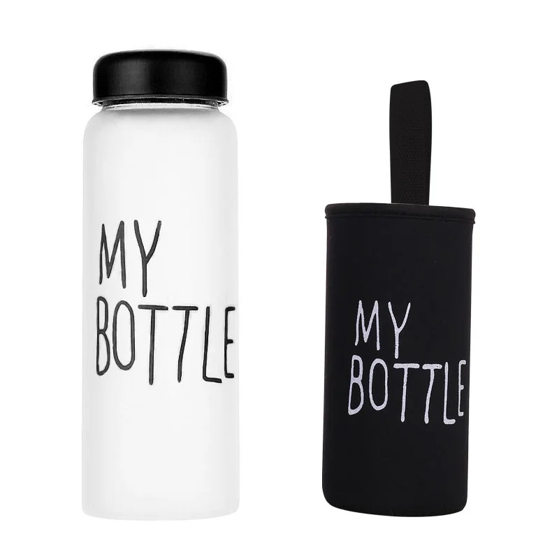 2 Бутылка для воды Пластик модные спортивные My Bottle 500 мл стиль термостойкие герметичные цвет любители путешествий Бутылки для воды PP материал - Цвет: 2