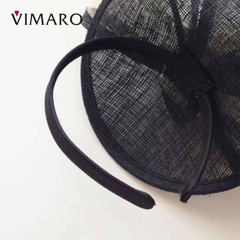 Дамы fascinators Черный Sinamay Для женщин Женские аксессуары для волос элегантный цветок