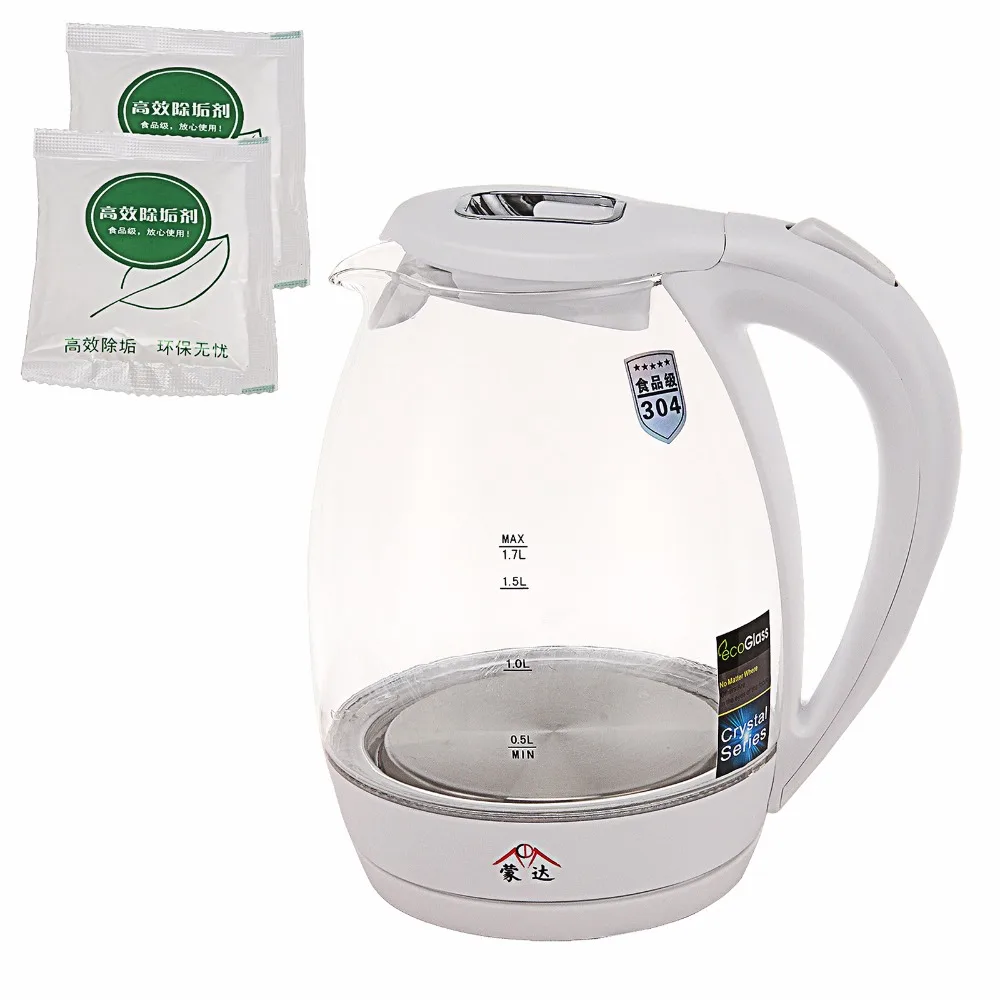 Синий светодио дный светодиодный боросиликатное стекло электрический чайник с