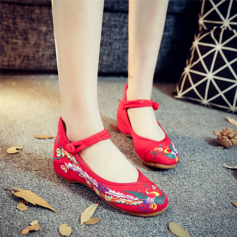Модная вышитая обувь женская на плоской подошве для женщин Zapatos De Mujer Обувь в