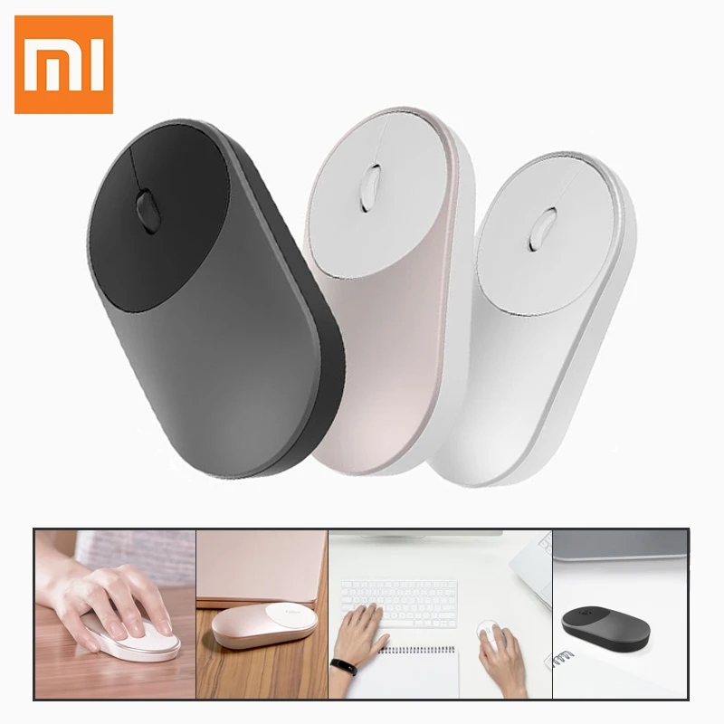 Беспроводная мышь Xiaomi 1200 точек/дюйм 2,4 ГГц мини игровая Bluetooth мышь из алюминиевого сплава для Macbook ноутбук, лэптоп, компьютер