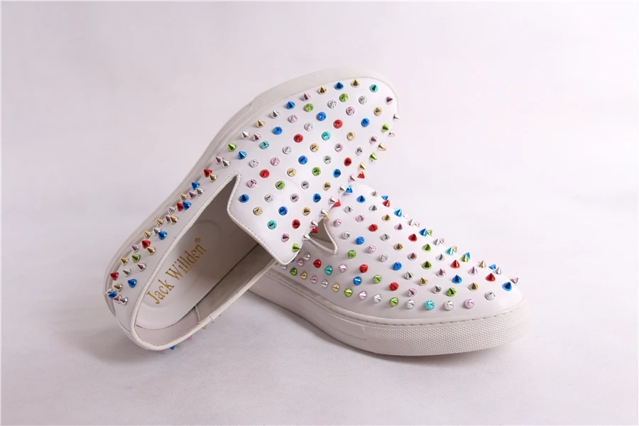 Туфли Jack Willden мужские кожаные лоферы заклепки повседневная обувь для вечеринки