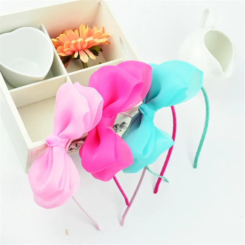 Детские украшения для волос с большим бантом заколки Твердые ленты девочек