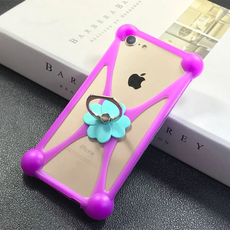 U036(Purple) Lucky Clover 4-6 дюймов Универсальный мягкий вращающийся чехол для телефона с кольцом для iphone samsung huawei Xiaomi htc BQ sony LG coque fundas чехол - Цвет: U036(Purple)