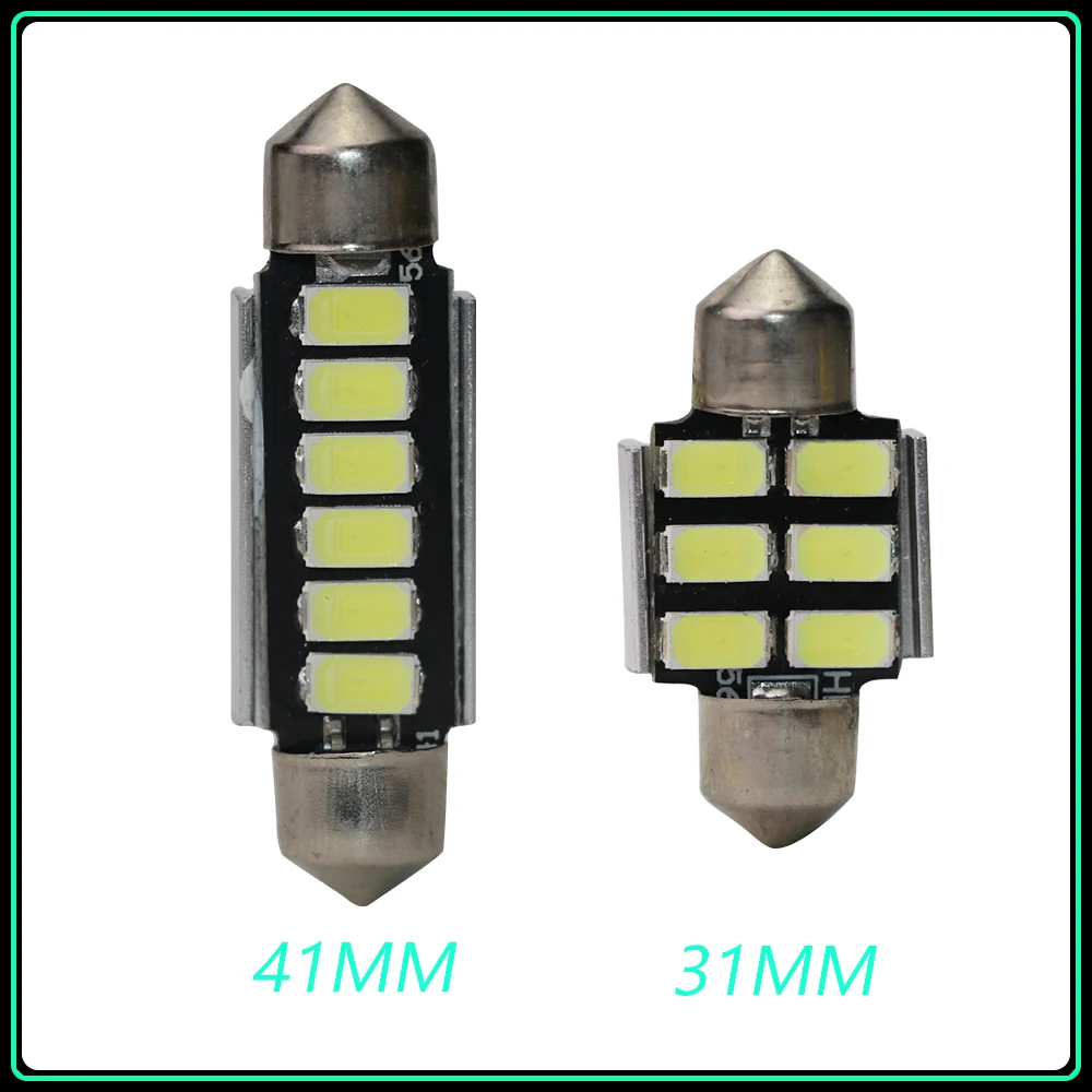 Carsty 2 шт автомобилей Светодиодный C5W C10W Лампа Белый CAN шина плафон 6SMD 5630 31 мм 41 12 V