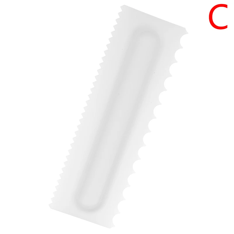 C 4Styles Cake Decorating Comb Icing Smoother Cake Scraper Pastry Baking Tools for Cake Tool - Цвет: C