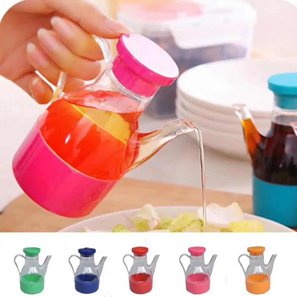 40# Hot Selling 1pc Kitchen Cooking Supplies Leak-proof Oil Vinegar Sauce Bottle Storage Dispenser Oil Bottles Kitchen Gadget