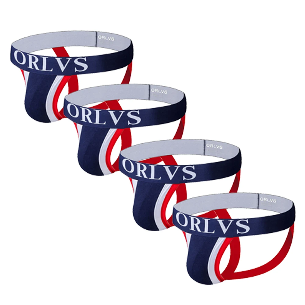 4 шт./Лот мужское хлопковое нижнее белье джоки сексуальное для геев стринги и