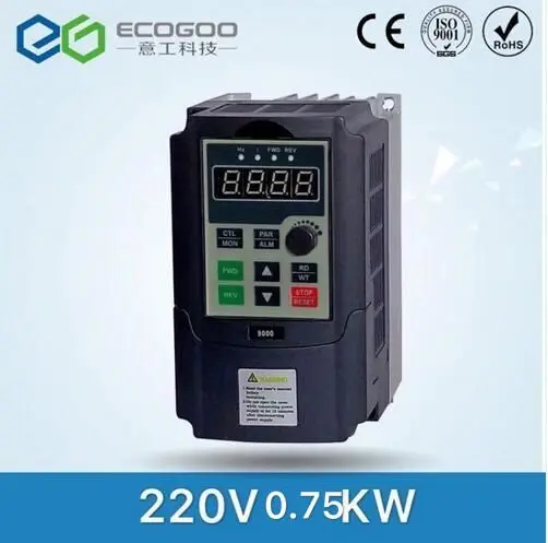 Преобразователь частоты 0 75 кВт 1HP 2000 Гц VFD преобразователь однофазный 220 В вход