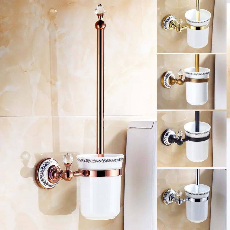 Держатели для туалетных щеток настенные аксессуары ванной комнаты из латуни и