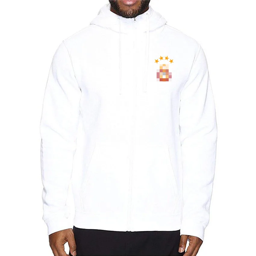ziphoodie-white 95% хлопок, логотип на заказ, Мужские штаны для бега, мужская спортивная одежда, спортивный костюм, штаны, обтягивающие спортивные штаны, спортивные штаны для бега - Цвет: ziphoodie-white