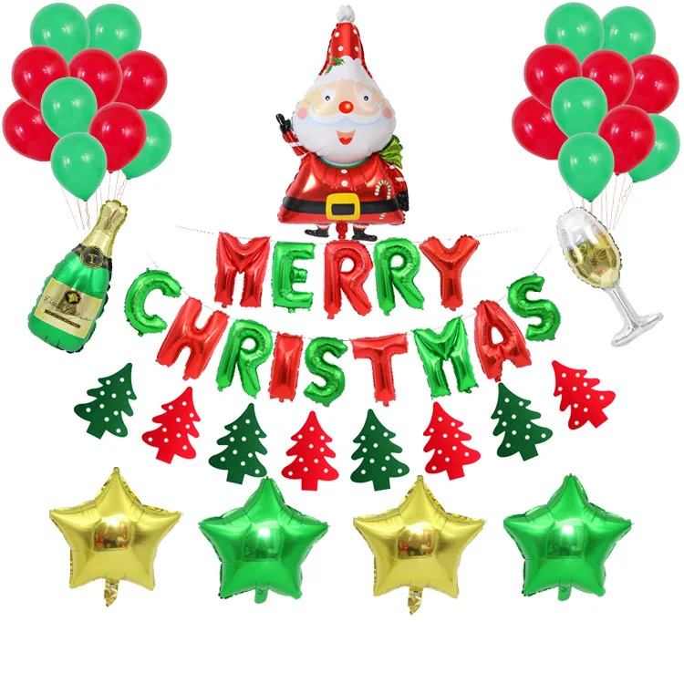 

Воздушные шары с Рождеством, воздушный шар из фольги Санта-Клауса, рождественский подарок, украшения для дома, шары для вечерние, новогодний...