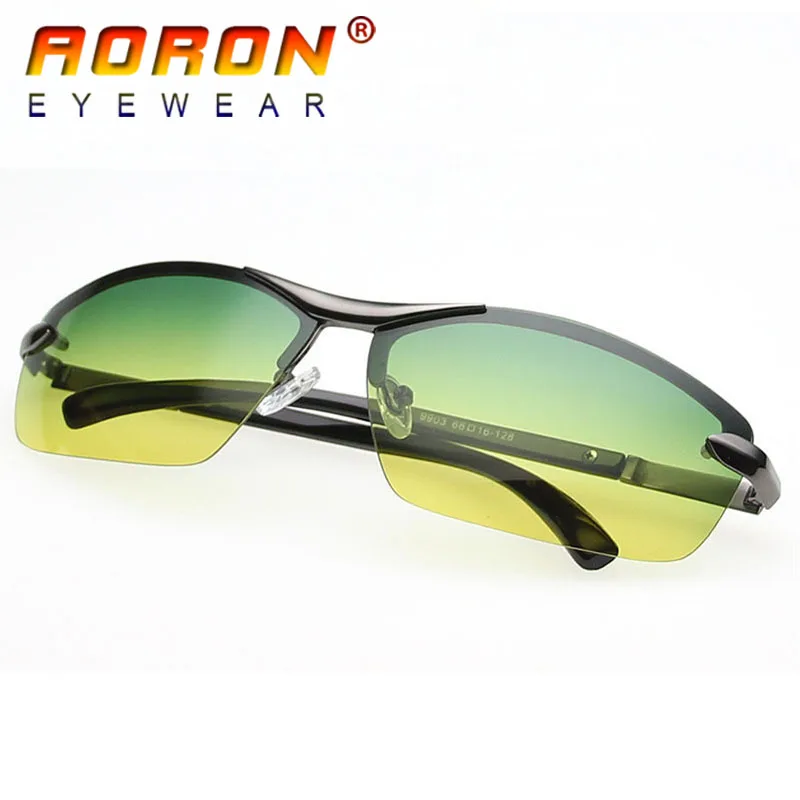 Aoron Brand Designer Men Driving Day Night Vision Goggles Fashion Polarized Sunglasses Sun Glasses Eyewear oculos 9903 | Аксессуары для