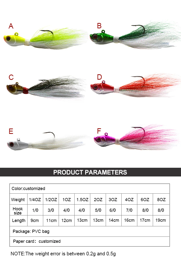 7 г, 15 г, 28 г, 42 г, 56 г, 6 цветов, bucktail jigs 3D eyes, светящиеся приманки для рыбной ловли в соленой воде