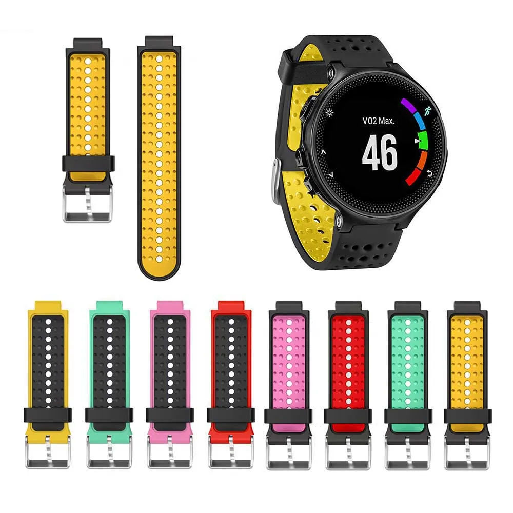 Сменный ремешок из мягкого силикона для наручных часов Garmin Forerunner 220/230/235/620/630 с
