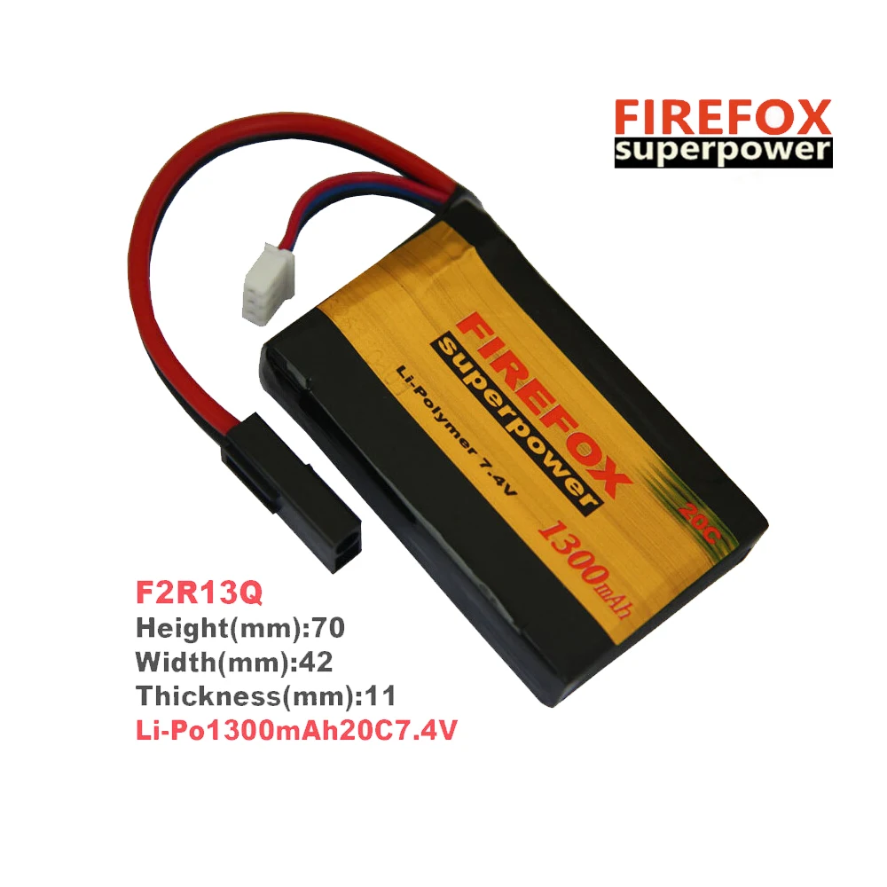 

1pcs FireFox 7.4V 1300mAh 20C Li Po AEG Airsoft Battery F2R13Q
