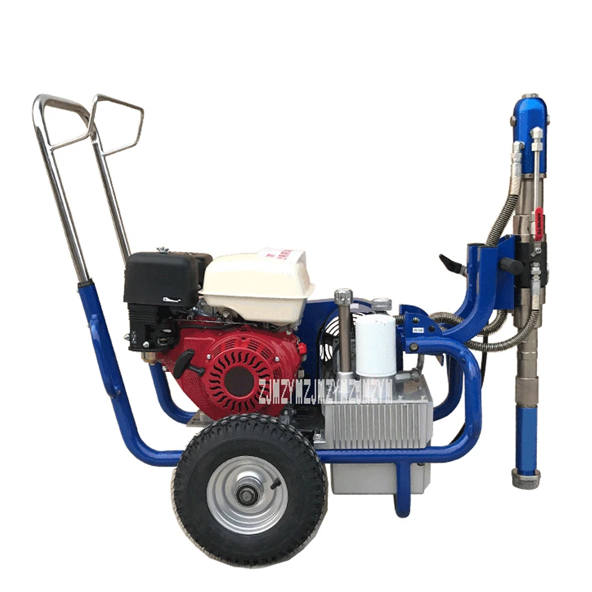 New Gasoline Engine Spraying Machine Oil Moving High Pressure Airless Putty Gasoline Paint Spraying Machine 5500W 20L/min HC-970
