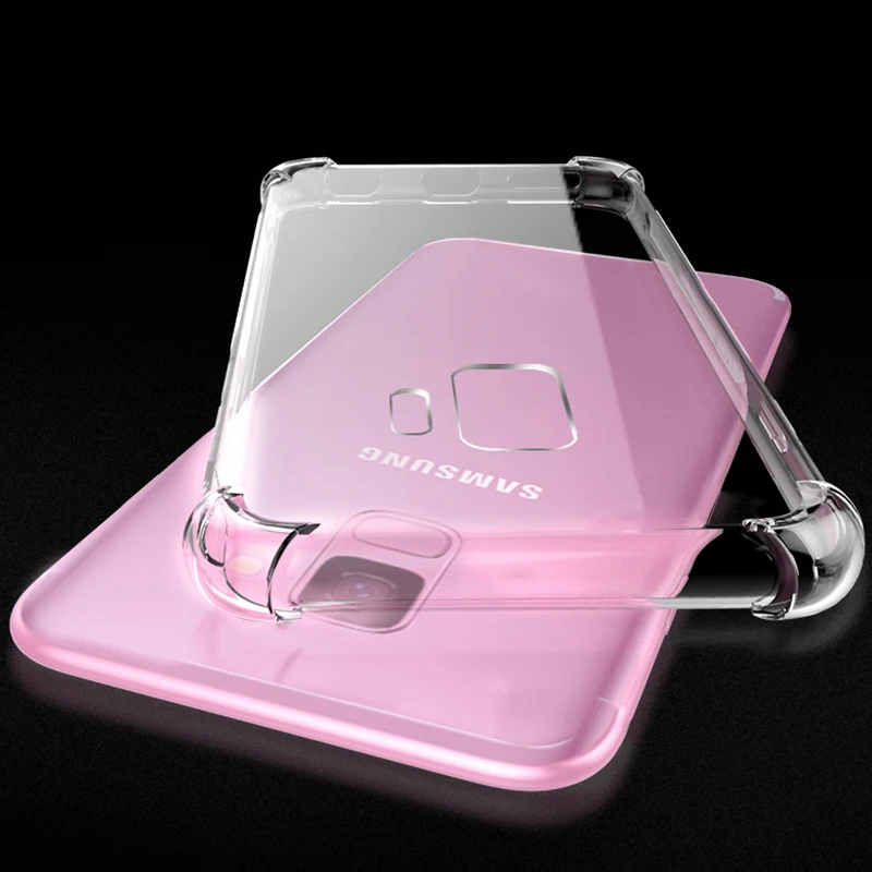Clear Silicone Anti-Knock phone Cases for Samsung Galaxy S9 S8 plus S7 S6 edge Note 8 J3 J5 J7 A5 A7 2017 2016 2018 G530 Case |