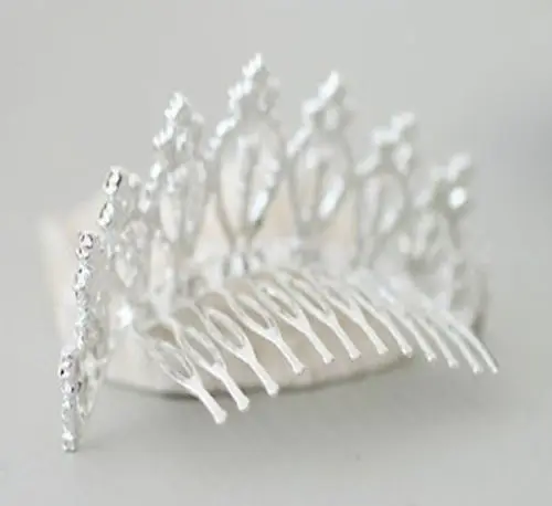Retro Classic Romantic Headwear Baby Girl Kid Rhinestone Crown Bridal Tiara Hair Comb Wedding Birthday Party Princess Costume | Детская