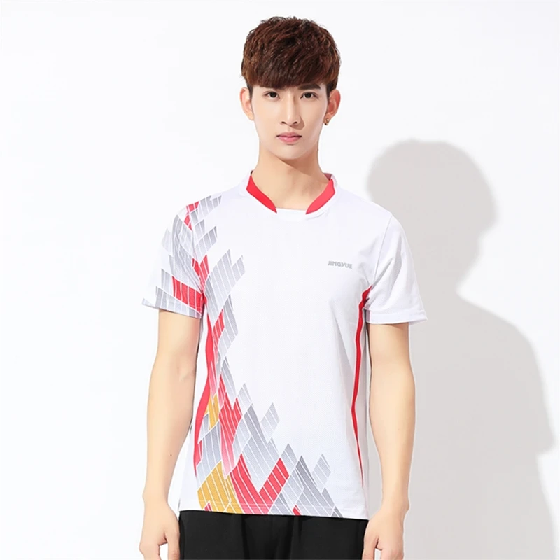 Рубашка для бадминтона с коротким рукавом Мужская одежда настольного тенниса