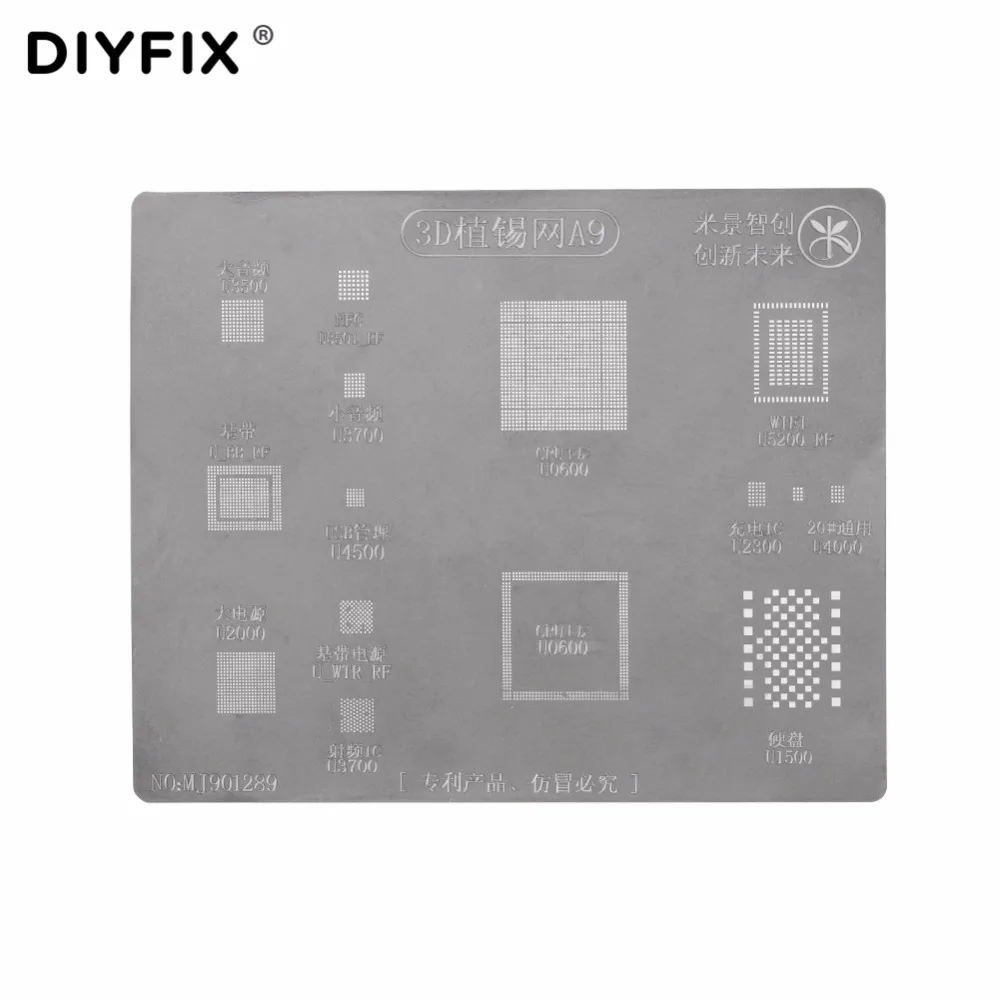 Шариковый паяльник DIYFIX с интегральной схемой стальная сетка 3D BGA трафарет для