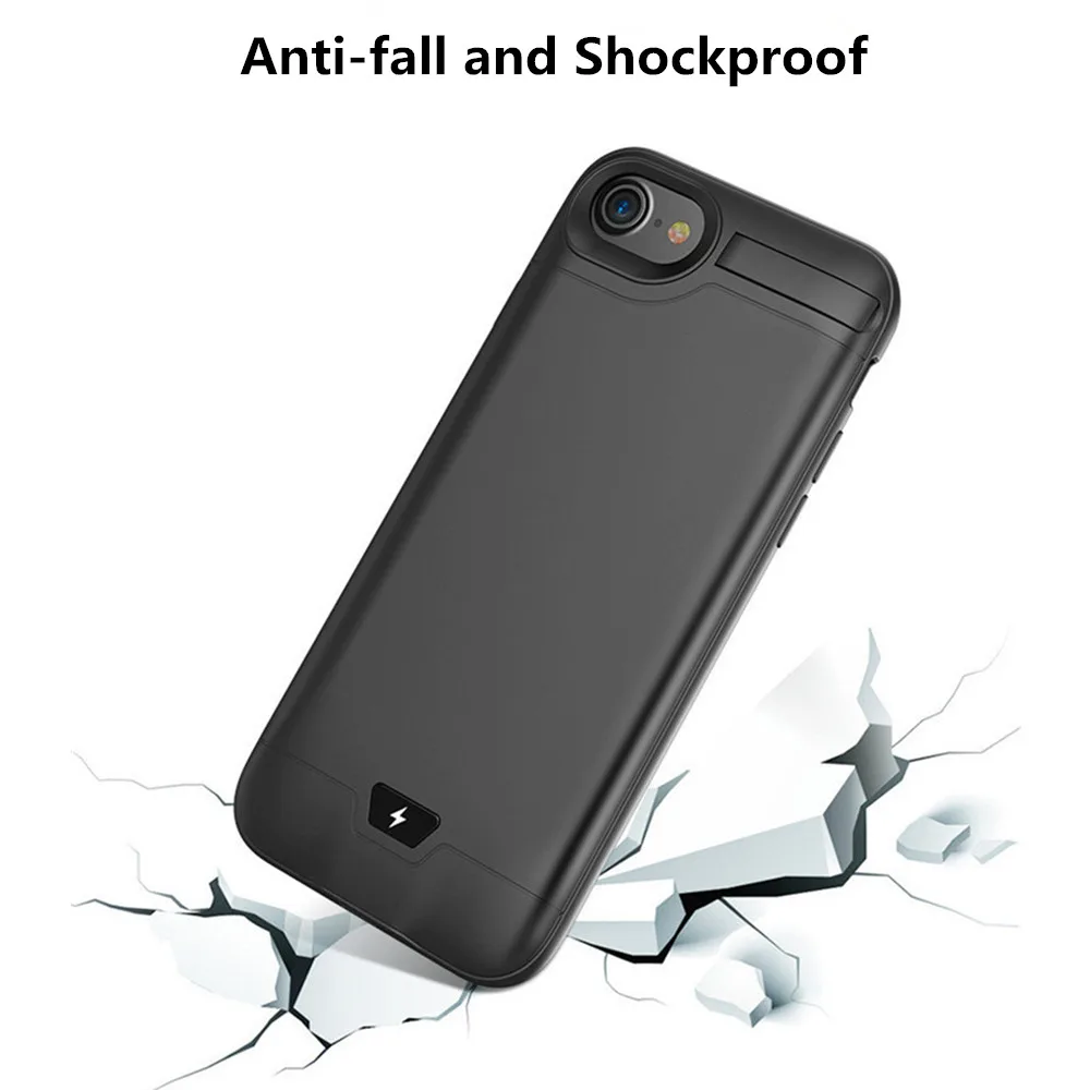 Чехлы с зарядным устройством на 8200 мА · ч для iPhone 7 8 Plus 6s 6 чехол аккумулятором 5500