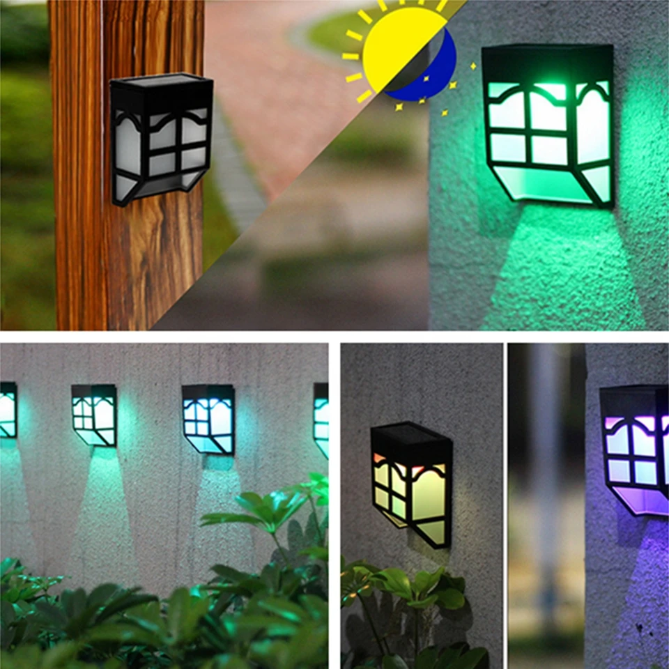 Настенный светильник светодиодный с питанием от солнечной батареи 7 видов