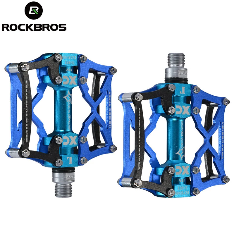 ROCKBROS MTB Велоспорт велосипед педали платформы педали магния Спорт на открытом воздухе многоцветные горные педали велосипедные аксессуары 5 цветов
