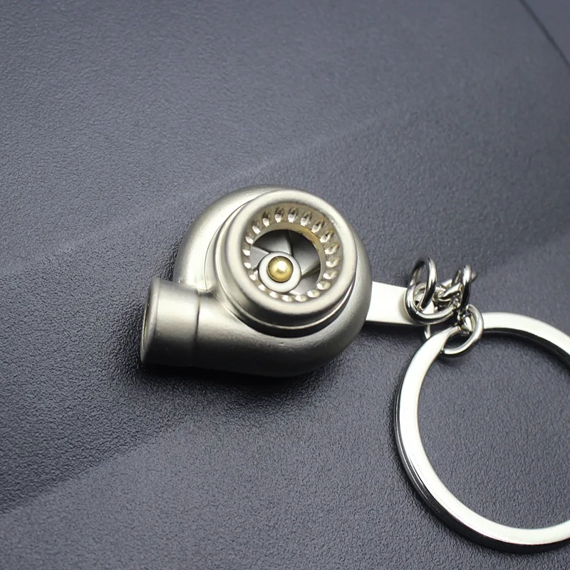 Креативные брелки турбонагнетателя, автозапчасти, модель Gunmetal, брелок, турбонагнетатель, брелок для ключей, модные ювелирные изделия, лучший подарок для водителя