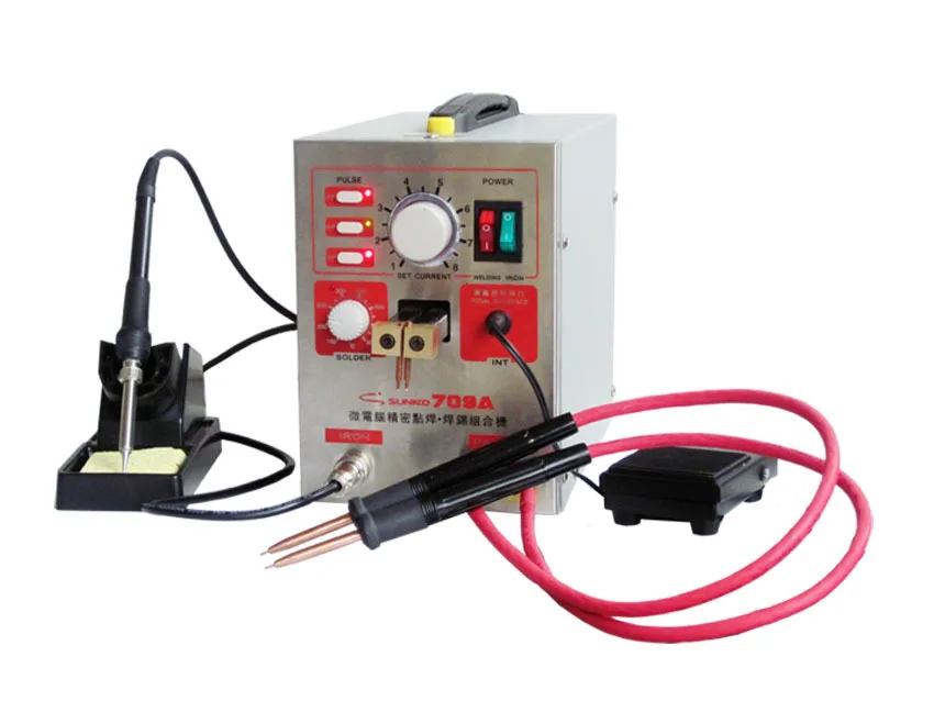 

S709A 1.5KW High Power Spot Welder & Soldering Station With Universal Welding Pen +3mm 1KG Nickel Sheet