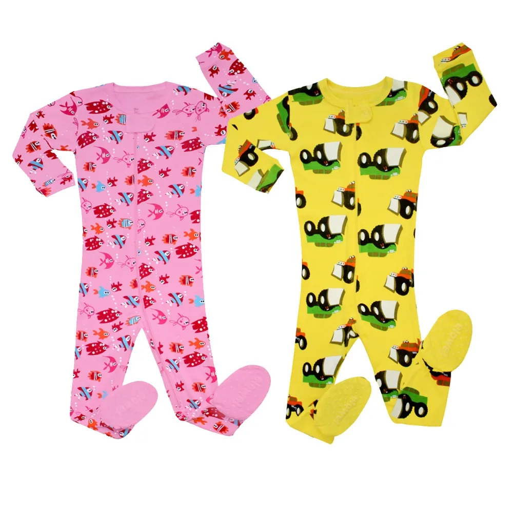 Brand New Baby Infant Pajamas Sets Kids Cotton Footed for 0-5T Sleepwear Pyjamas Boys Nightwear PJS |