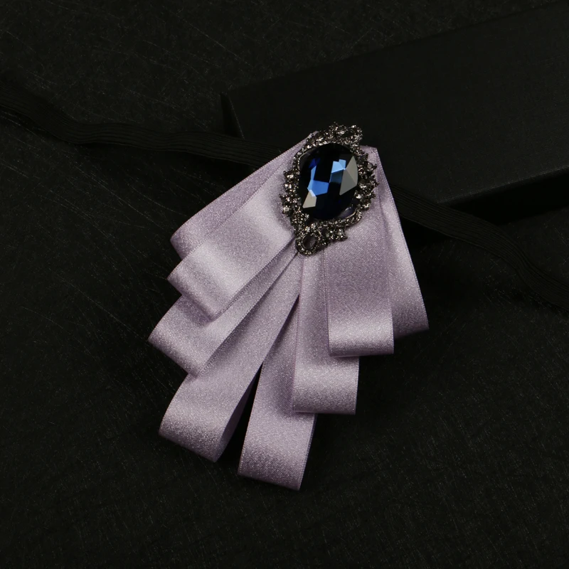 free shipping Korean Male men's woman female 2017 high-grade diamond collar dress Headdress bow tie groom wedding gift box |