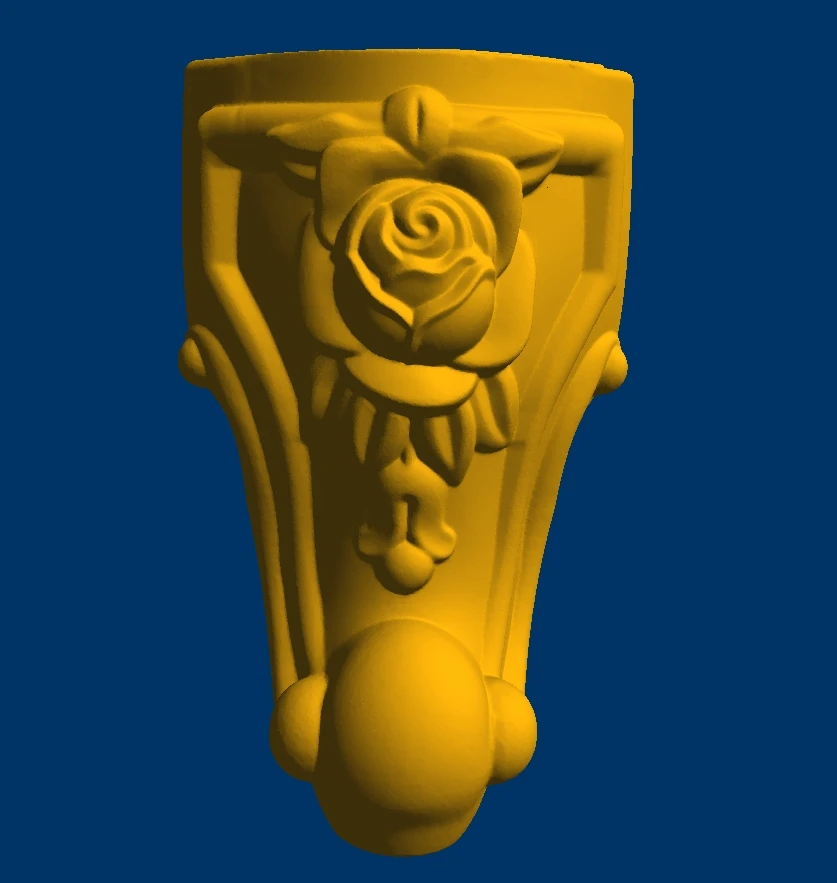 Модель 3D STL для фрезерного станка с ЧПУ рельефные ножки мебели 27 дюймов (длина