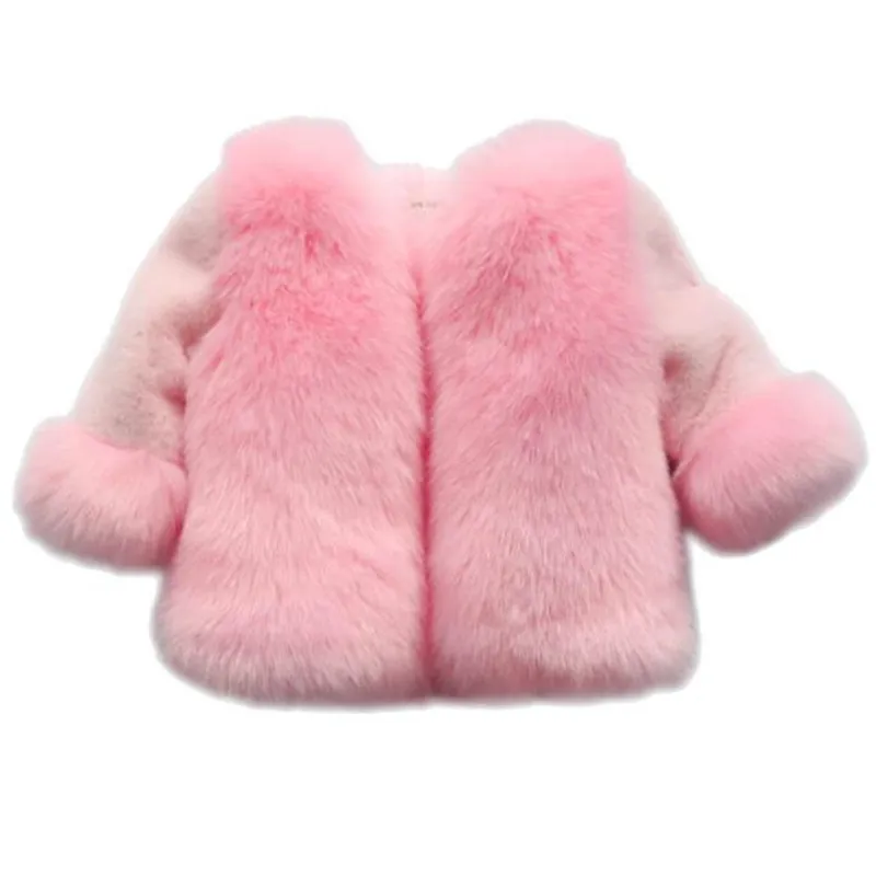 Furry Baby 2018 Autumn Winter Faux Fur Coat Infant Clothing Jacket Keep Warmming Girl Thick Cotton Single-breasted Clothes N285 | Детская