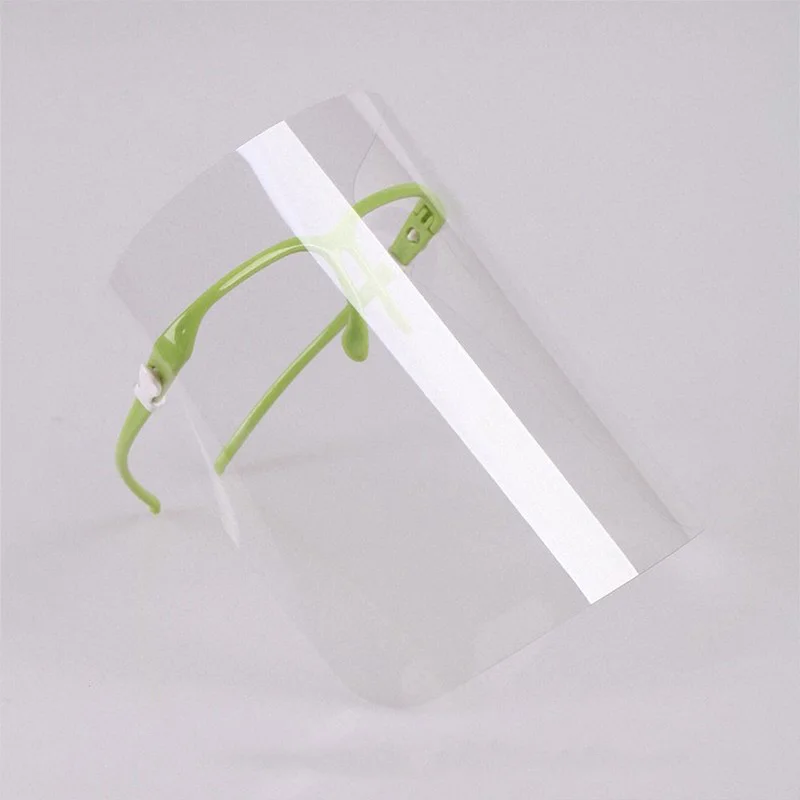 1pc Green Mask Прозрачная маслостойкая маска, защита от брызг масла, анти-ожоги, пролитые дымовые маски, защита для лица, кухонные инструменты для приготовления пищи - Цвет: 1pc Green Mask