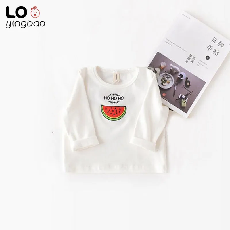 Модные с принтом смайлика для маленьких девочек футболка новорожденных Футболки