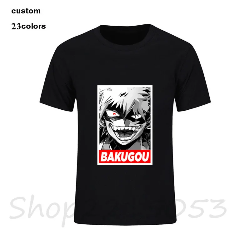 Новинка 2019 года футболка Boku No Hero Academy Мужская с аниме Мой герой Bakugou katsuki Забавные