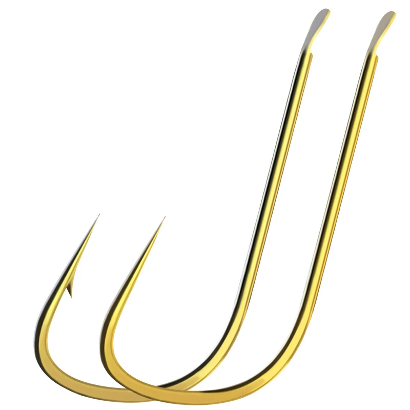 YNKOO 50pcs Fishing Hooks Tackle Fishhooks Fine Sliver Long-Handled Crucian Carp Sleeve Box For Wild | Спорт и развлечения