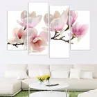 Настенная картина, модульная печатная современная картина, 4 панели, бледно-розовые орхидеи, украшение для дома, гостиная, рама, HD холст