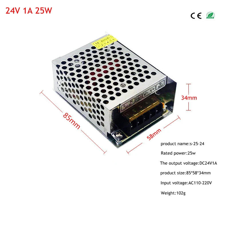 Горячая Распродажа AC85 265V 110 В 220 до DC 24 в 36 48 1A 2A 3A 5A 10A 15A 20A 30A 40A 60A CCTV/адаптер питания