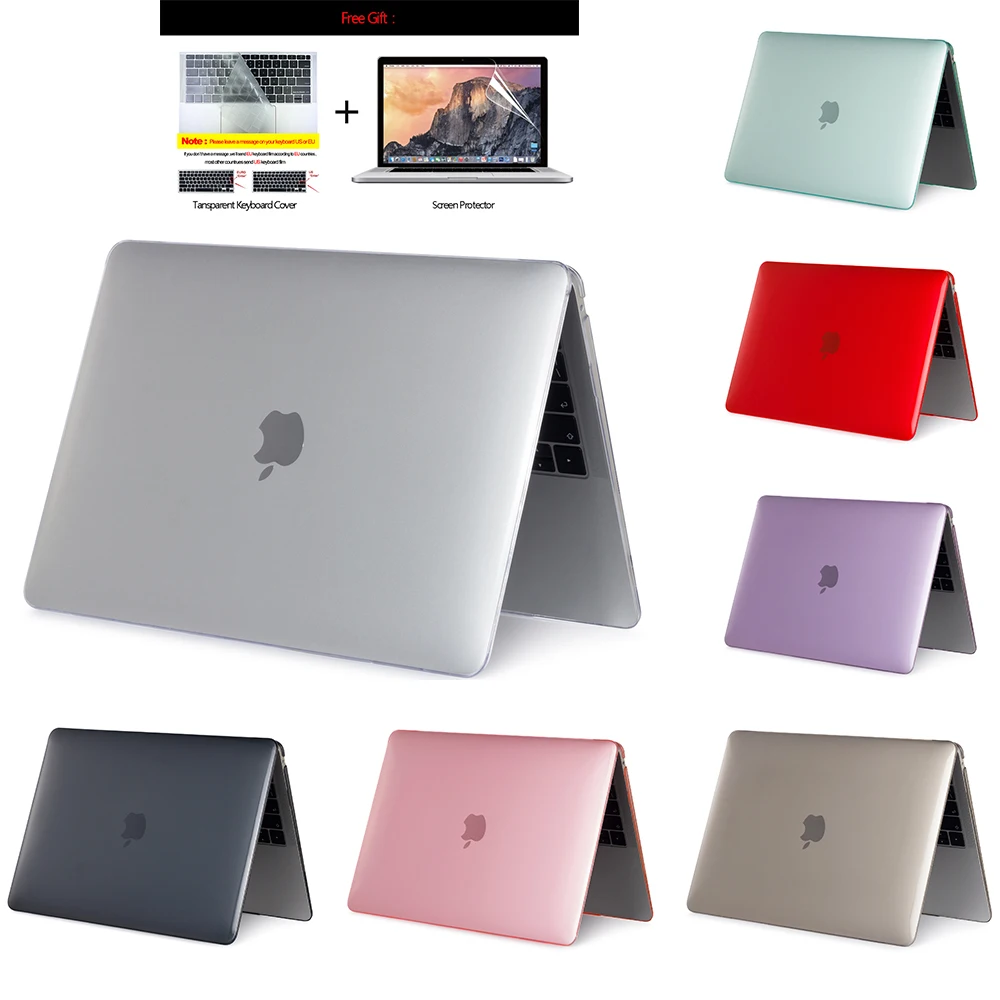 Кристальный чехол для ноутбука Apple MacBook Pro Air retina 11 12 13 15 дюймов, защитный чехол для MacBook 15,4 13,3 дюймов с сенсорной панелью