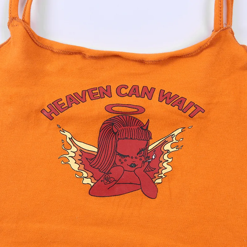 ArtSu Devil Angel, женский короткий топ без рукавов, Boho, топ на тонких бретелях, синие летние топы, уличная одежда ASVE20520