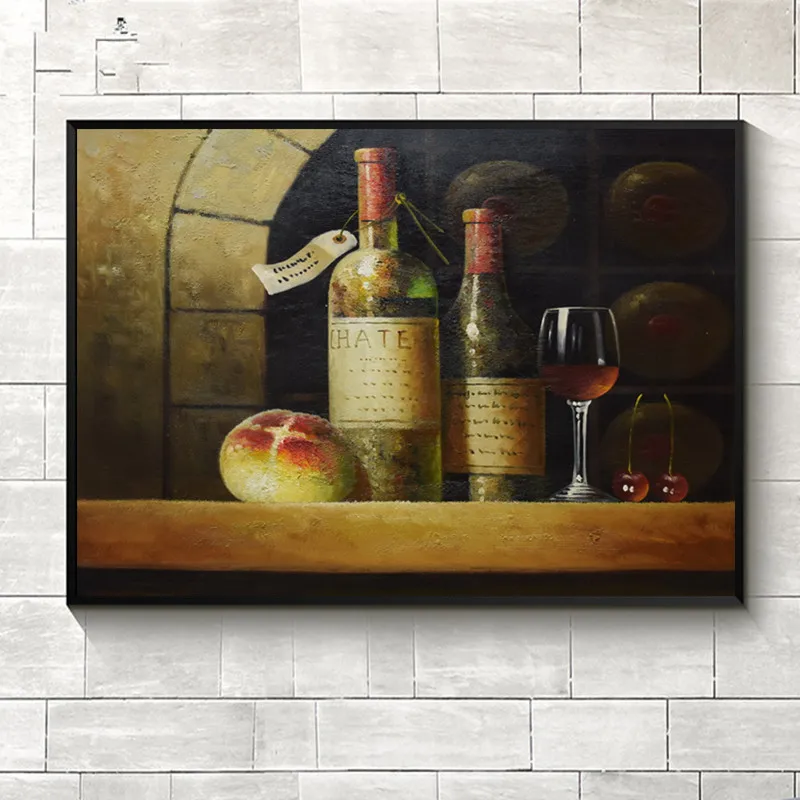

Hand painted oil painting on canvas European style wine Modern Abstract Wall Painting Pictures for Living Room decoration