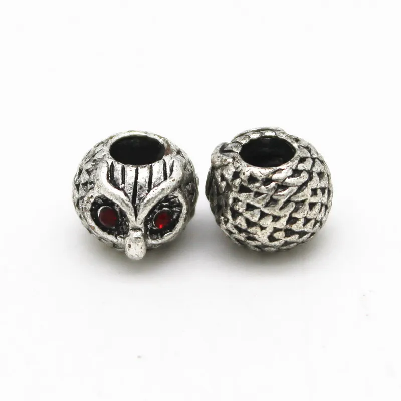 2 шт. бесплатная доставка античный посеребренный сплав с большим отверстием