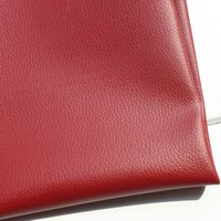 jujube red25x35cm nonwoven faux small pebbled pu leather sewing artificial synthetic leather fabric for diy purse textile sofa