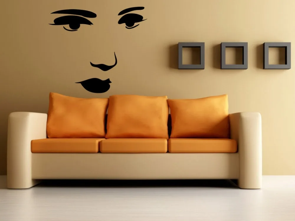 

Sexy Young Girl Sketch Portrait Wall Decor Mural Vinyl Decal Art Sticker