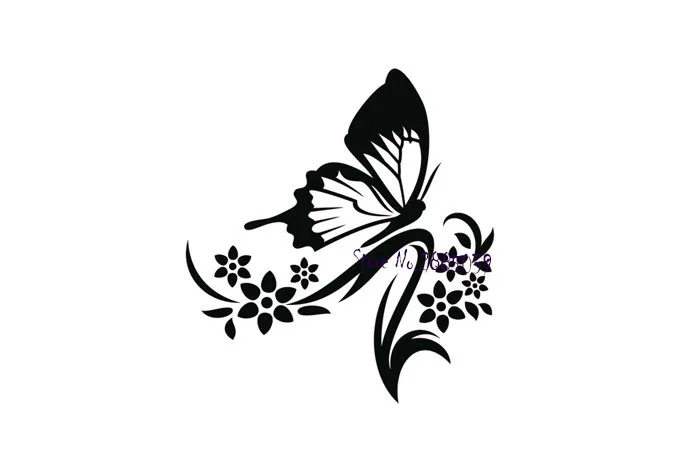 Flower with a butterfly Wall Sticker For Kids Rooms Girl Removable Sticky Vinyl Decal Quote Art Mural 2017 New Design LA213 | Дом и сад