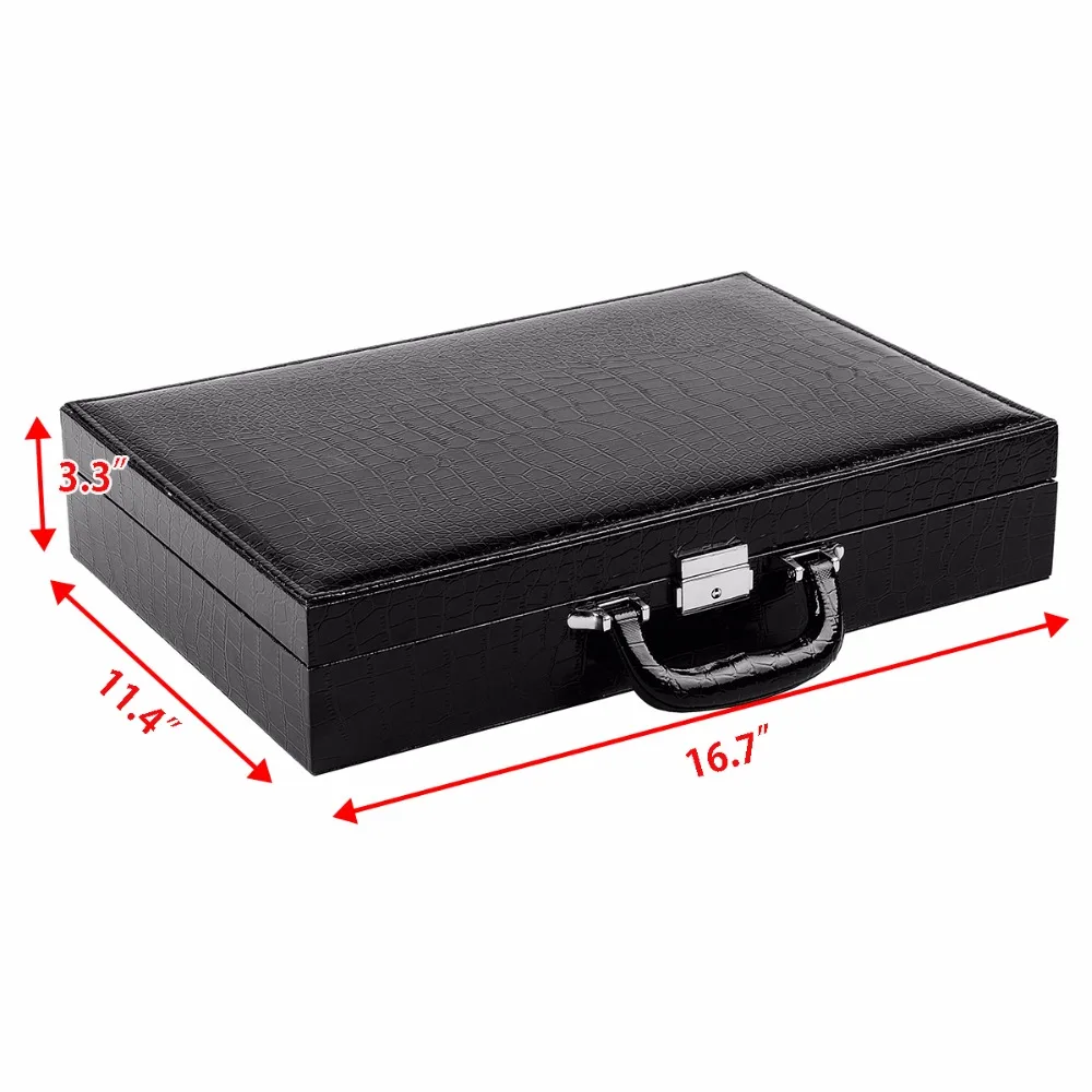 2017 искусственная кожа часы Дисплей Box 24 Сетка чехол для хранения ювелирных