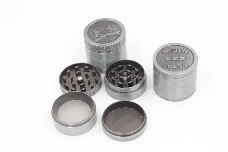 vintage retro 4 Layers Tobacco Crusher classical Amsterdam Metal Zinc Alloy Pollen Muller Hookah Accessory herb Smoking Grinder | Дом и сад